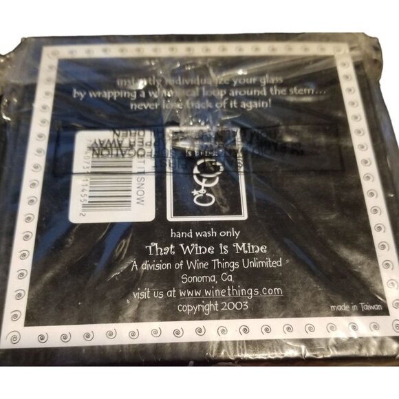 That Wine is Mine Wine Charms Pineapple Pasion 6-Piece Markers Charms Tags Glass - Picture 5 of 5